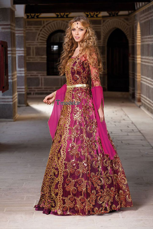 مدل لباس سنتی زنانه ترکی آذربایجانی