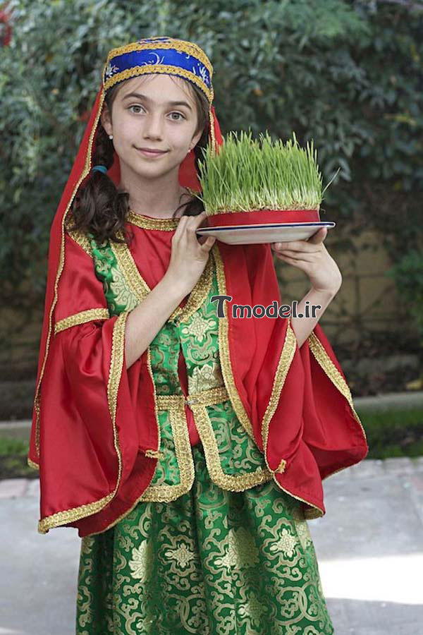 مدل لباس محلی سنتی ترکی آذری دخترانه