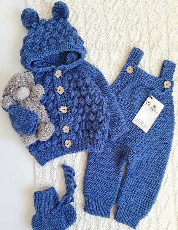 Knitting baby vest